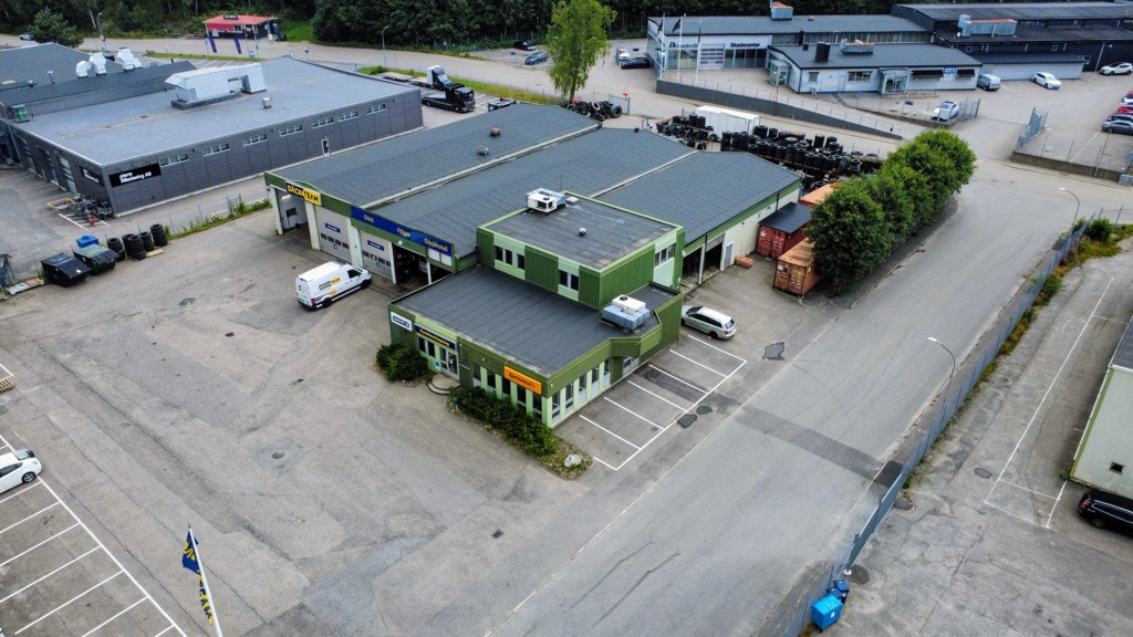Aerial view of one of Däckverket's workshops